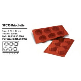 SF035 Szilikon forma BRIOCHETTE