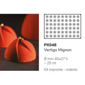 PX048 Szilikon forma 54db/f. 40x27mm vertigo mignon