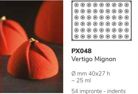 PX048 Szilikon forma 54db/f. 40x27mm vertigo mignon