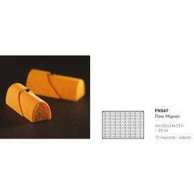PX047 Szilikon forma 72db/f. 60x24x23mm flow mignon