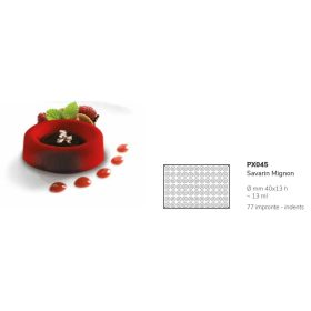 PX045 Szilikon forma 77db/f. 40x13mm savarin mignon