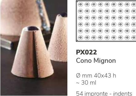 PX022 Szilikon forma 54db/f. 40x43mm conoc mignon