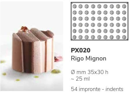 PX020 Szilikon forma 54db/f. 35x30mm rigo mignon