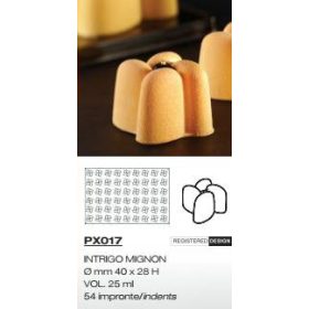 PX017 Szilikon forma 54db/f. 40x28mm intrigo mignon