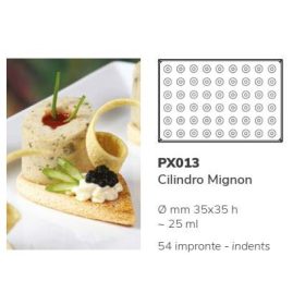 PX013 Szilikon forma 54db/f. 35x35mm cilindro mignon