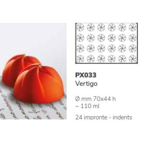 PX033 Szilikon forma 24db/f. 70x44mm vertigo