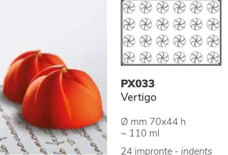 PX033 Szilikon forma 24db/f. 70x44mm vertigo