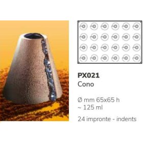 PX021 Szilikon forma 24db/f. 65x65mm cono