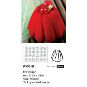 PX018 Szilikon forma 24db/f. 75x48mm fantasia