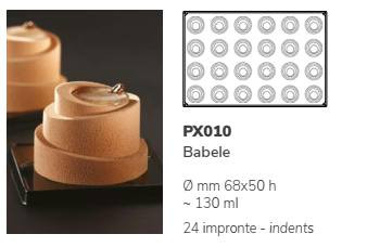 PX010 Szilikon forma 24db/f. 68x50mm babele