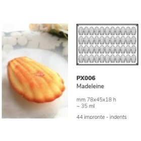 PX006 Szilikon forma 44db/f. 78x45x18mm madeleine