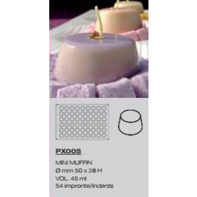 PX005 Szilikon forma 54db/f. 50x28mm mini muffin