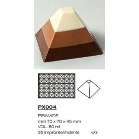 PX004 Szilikon forma 35db/f. 70x70x45mm piramide