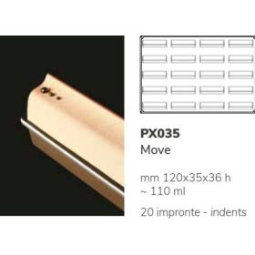 PX035 Szilikon forma 20db/f. 120x35x36mm move