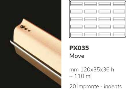 PX035 Szilikon forma 20db/f. 120x35x36mm move