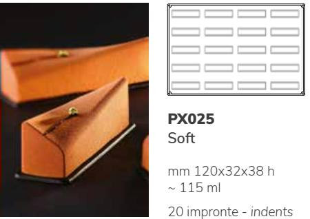 PX025 Szilikon forma 20db/f. 120x32x38mm soft