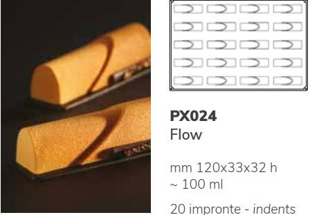 PX024 Szilikon forma 20db/f. 120x33x32mm flow