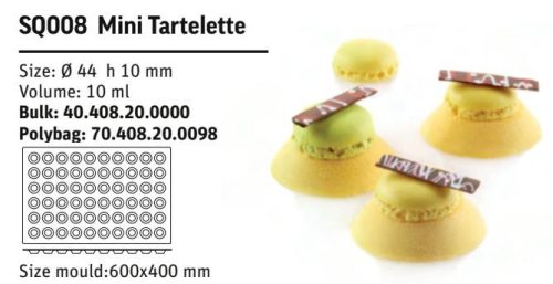 SQ008 Szilikon forma MINI TARTELETTE